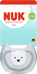 Nuk Силиконова залъгалка NUK - Perfect Match Air, Полярна мечка с кутия за стерилизиране, 18-36 m (10177225)