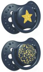 LOVI Силиконови залъгалки Lovi - Stardust, 18m +, 2 броя, Сини (22/895_blu)