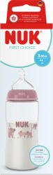 Nuk Шише със силиконов биберон Nuk - First Choice, Temperature control, 300 ml, размер М, Коала (10216341)