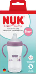 Nuk Чаша със силиконов накрайник NUK - Perfect Match, 260 ml, 6+ m, Хипопотам (10216312)