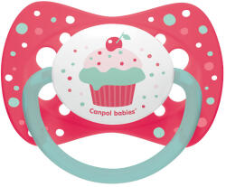 Canpol Силиконова залъгалка Canpol - Cupcake, Розова, 0-6 m (23/282_pin)