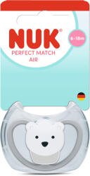 Nuk Силиконова залъгалка NUK - Perfect Match Air, Полярна мечка с кутия за стерилизиране, 6-18 m (10176341)