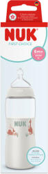 Nuk Шише със силиконов биберон Nuk - First Choice, Temperature control, 360 ml, размер XL, Кенгуру (10217004)