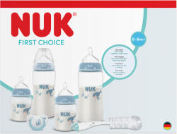 Nuk Комплект шишета NUK - First Choice, Perfect Start, Temperature Control, 8 части, За момче (10225356)
