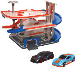 lupilu / PlayTive liupilu / PlayTive Racers XL fa parkoló, 4 szintes parkolóház 2 autóval, helikopter leszállóval, jármű lifttel (PlayTive Car Park, PlayTive parkoló) (PT_Parkolohaz_XL)