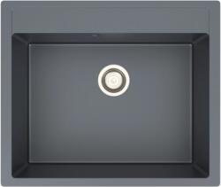 Kevmil Milan gránit egymedencés mosogatótál csaplyukkal 600 x 500 mm - szürke (KM-G-MILAN-szürke)