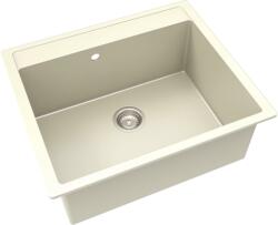 Kevmil Milan gránit egymedencés mosogatótál csaplyukkal 600 x 500 mm - krém (KM-G-MILAN-krém)