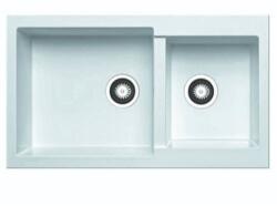 Kevmil Pyramid gránit két medencés mosogatótálca 850 x 500 mm - fehér (Pyramid-fehér)