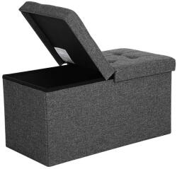 SONGMICS Összecsukható pad 80 L tárolóhellyel kétoldalas fedél (LSF46GYZ)