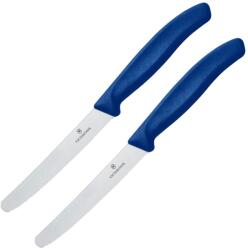 Victorinox Cuțit de bucătărie Victorinox Swiss Classic Blue - zimțat cu vârf rotunjit 2 buc