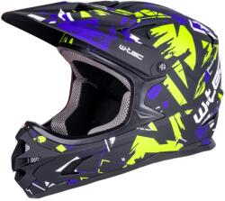 W-Tec Downhill sisak W-TEC Richpike, aerodinamikus forma, 14 szellőzőnyílás, dupla D-gyűrűk Zöld & Kék Őrület XL(61-62) (29544-XL-2)