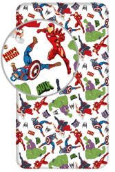 Jerry Fabrics Bosszúállók gumis lepedő white 90x200cm (JFK034934)