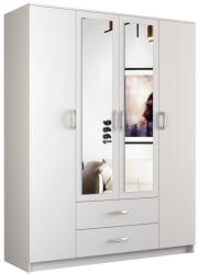 Nidilio ROMANA 160 Gardróbszekrény - Tükörrel, Fehér