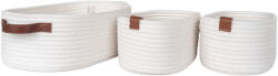 House Nordic Jarana kosarak, pamut, fehér, 3 db (4401532) - leziteronline