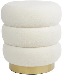 Light & Living Fehér buklé puff Kimi - Light & Living