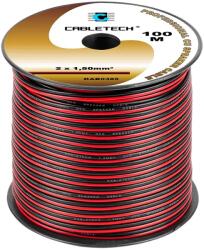 Cabletech Réz hangszórókábel piros-fekete 2x1, 5mm2 /méter (KAB0385)