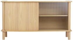 UMAGE Natúr színű tölgyfa tálalószekrény tolóajtóval 135x73, 5x48 cm Italic - UMAGE