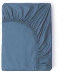 HIP Kék pamut-szatén gumis lepedő, 140 x 200 cm - HIP