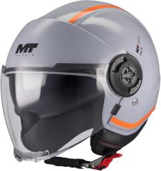 MT Helmets Cască de motocicletă deschisă MT Viale SV S Tasty C4 gri-portocaliu (MT1325D05C41)