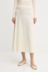 United Colors of Benetton szoknya gyapjúkeverékből - bézs S - answear - 30 990 Ft