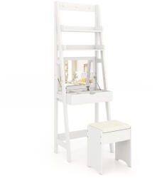 Timeless Tools 2 polcos keskeny sminkasztal székkel, 60 x 40 x 180 cm