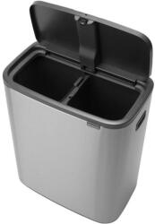 Brabantia Matt ezüstszínű acél érintésre nyíló szelektív szemetes 60 l Bo Touch Bin - Brabantia