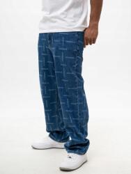 Jigga Wear Baggy farmernadrág, Size L, kék, 100% pamut, széles szárú, lézerrel felvitt logó