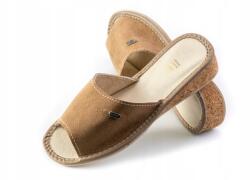 Maximus Női Házipapucs, Size 39, bézs, bőr talpbetét, EVA talp, Maximus (11B00)