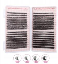  640 db műszempilla, Omelivon, Diy tincses szempillák, mix 30D 40D 50D 60D, 8-16mm