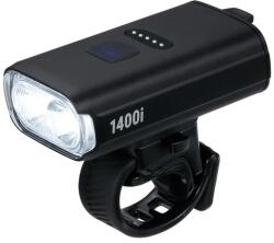 BBB Cycling BLS-271i StrikeDuo 1400i USB-ről tölthető első lámpa, gumipántos, 1400 lumen, fekete