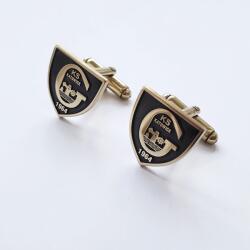  Gks Katowice mandzsettagombok, polírozott sárgaréz, 20mm (Slavieszki.PL)