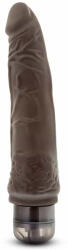 Blush Novelties Realisztikus vibrátor, Blush, Dr. Skin Cock Vibe 7, 21-25 cm, barna, vízálló, elemes (2 x AA), állítható rezgés, erezett, PVC, bőrszerű tapintású
