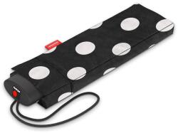 Reisenthel MINI lapos, mechanikus, fekete, nagy fehér pettyes esernyő RT7073