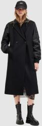 AllSaints gyapjú kabát PAULAH - fekete 38