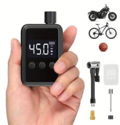 BIKEFLOW Hordozható elektromos pumpa 150 PSI - USB-C - Presta / Schrader