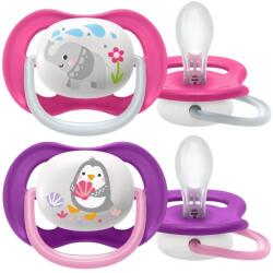 Philips Avent Ultra Air Suzetă, 6-18 luni, Fetiță - 2 bucăți
