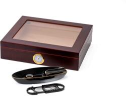 Padonio Humidorshop Cigarset szivaros ajándék szett - 30 szálas humidorral, szivarvágóval és szivar hamuzóval (HS-WINTER-SET-2025-4)