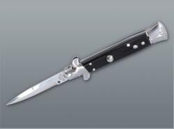 Padonio Szicíliai tőr erős rugóval - Fekete műanyagból készült markolattal (DM-8-1201)