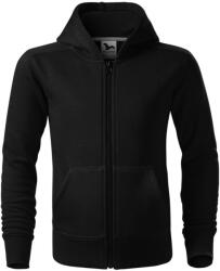 MALFINI Hanorac copii Trendy Zipper - Neagră | 134 cm (8 ani) (4120110)