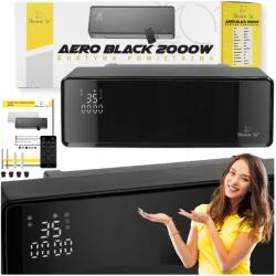 Mission Air Függöny Légfűtés energiatakarékos elektromos fűtőtest Távirányító Időzítő 2000W (Kurtyna Farelka Mission Air AERO Black 2000W)