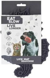 Holland Animal Care Lick Mat Seahorse habzsolásgátló nyalogatós tálca - szürke, tengeri csikó forma