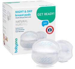 BabyOno Melltartóbetétek Night & Day 40db - Extra Nedvszívó, Higiénikus Betétek Szoptatáshoz nappalra és éjszakára