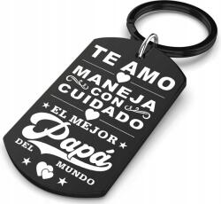  Kulcstartó fém felirattal, ajándék apának, kulcstartó medál (B0D8WLGC6X)