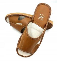 Maximus Férfi Bőr Papucs, Size 41, barna, természetes bőr, otthoni viselet (56S01)