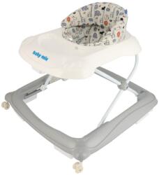 Baby Mix bébikomp zenélő játékpulttal, szilikon kerekekkel - Szürke ZOO