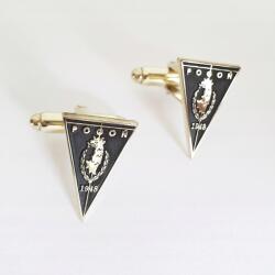  Pogoń Szczecin mandzsettagombok, sárgaréz, gravírozott, 20mm (Slavieszki.PL)