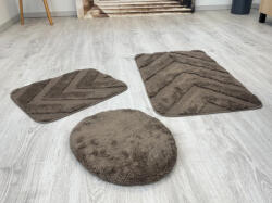 Keleti Textil Kft Lazien 3015-3 Brown (Barna) 3 Részes Fürdőszoba Szőnyeg 50x80 + 50x40cm