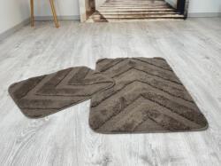 Keleti Textil Kft Lazien 3015-2 Brown (Barna) 2 Részes Fürdőszoba Szőnyeg 50x80 + 50x40cm