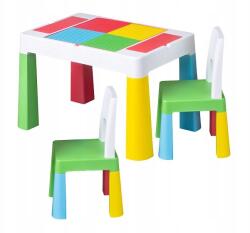 TEGA TEGGI Gyermek asztal és szék szett 1+2 - Multikolor
