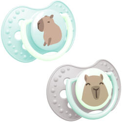 LOVI Világító szilikon dinamikus cumi CAPICHILL 6-18m (2db) - fiú